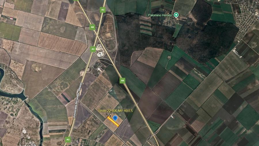 Teren agricol intravilan de 22800 mp, în Ștefăneștii de Jos