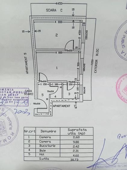 Apartament cu 2 camere nedecomandat în Central