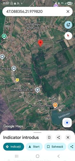 Teren agricol intravilan de 850 mp, în Săldăbagiu de Munte