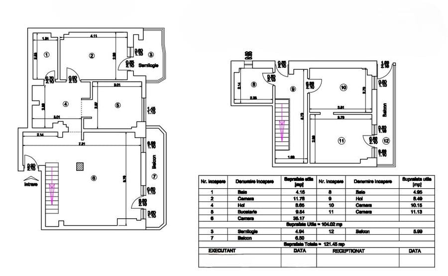 Apartament cu 4 camere decomandat în Palat