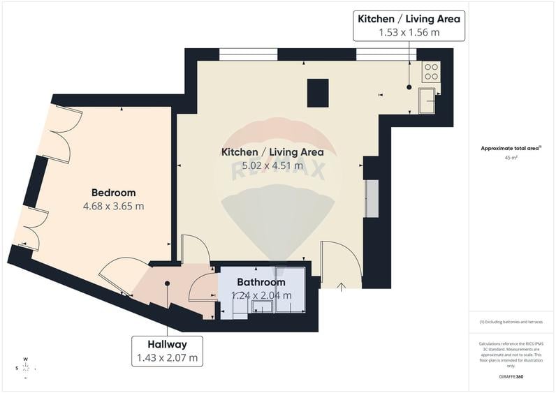 Apartament cu 2 camere în Calea Victoriei