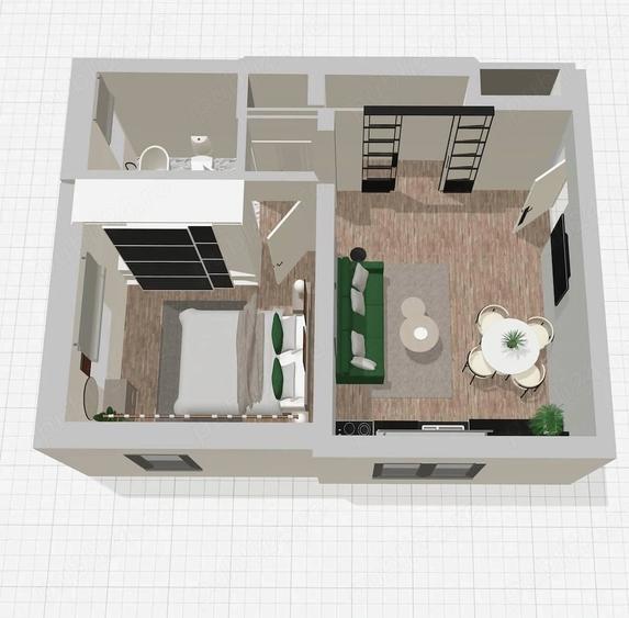 Apartament cu 2 camere decomandat în Central