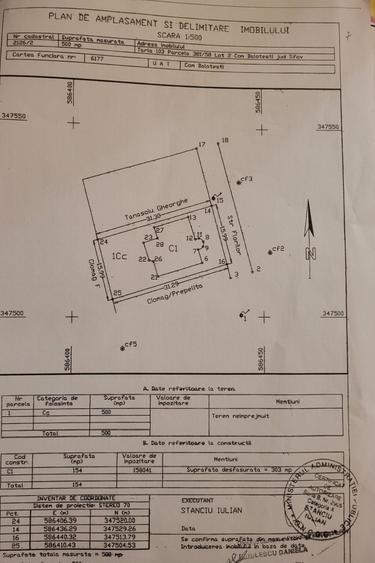 Casă cu 5 camere cu Teren 500 Mp în Balotești