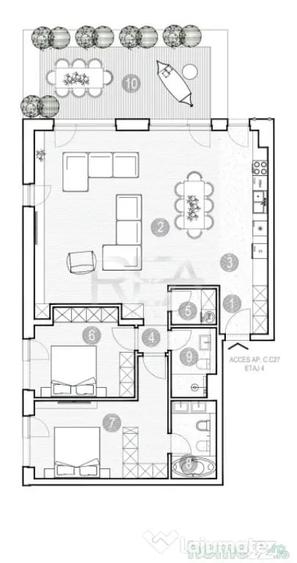 Apartament cu 3 camere semidecomandat în Grivița
