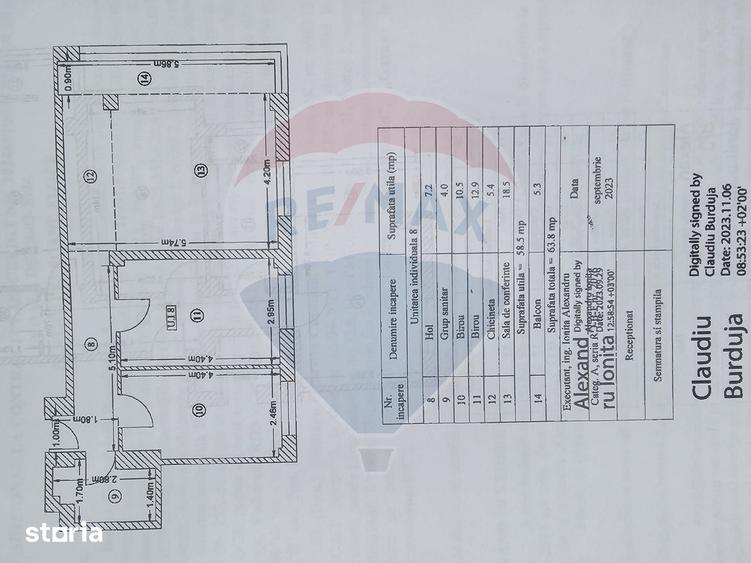 Apartament cu 3 camere în Central
