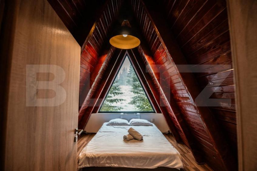 Cabana A-Frame, 195 mp utili, 600 mp teren, Sauna & Ciubar - 13