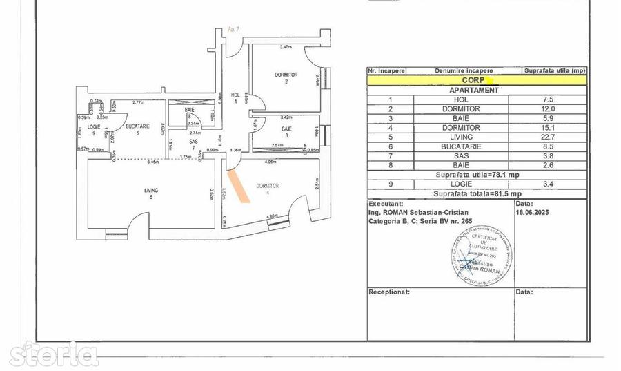 Apartament cu 3 camere, mobilat în Bartolomeu