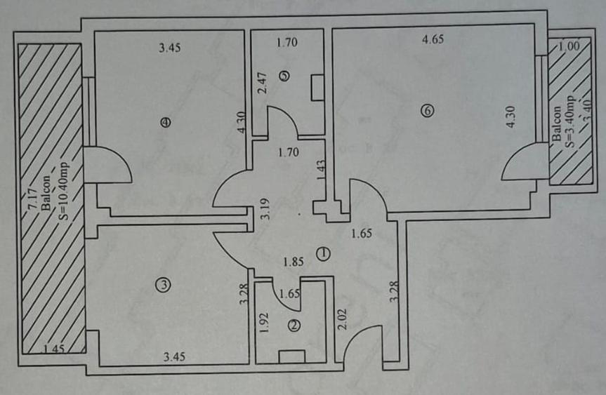 Apartament cu 2 camere decomandat în Buzaului