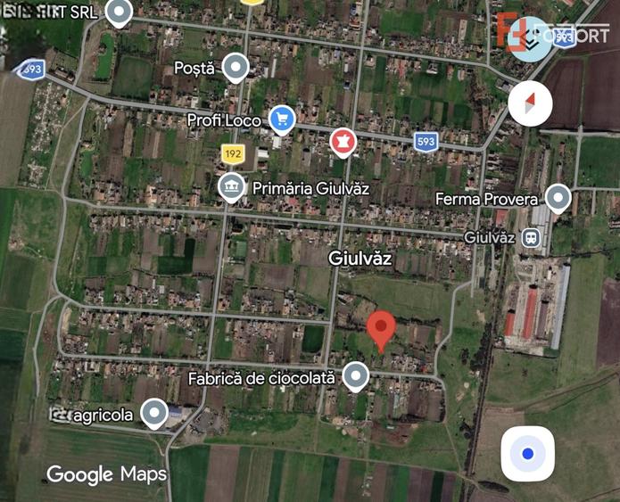 Teren Construcții intravilan de 2878 mp, în Giulvăz
