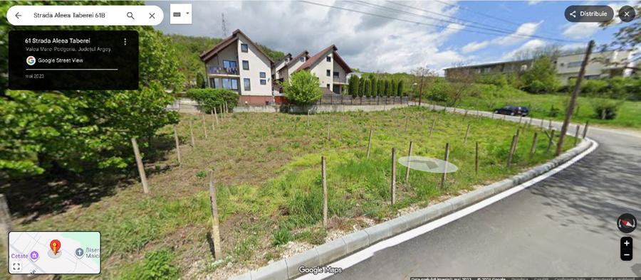 Teren Construcții intravilan de 798 mp, în Valea Mare-Podgoria