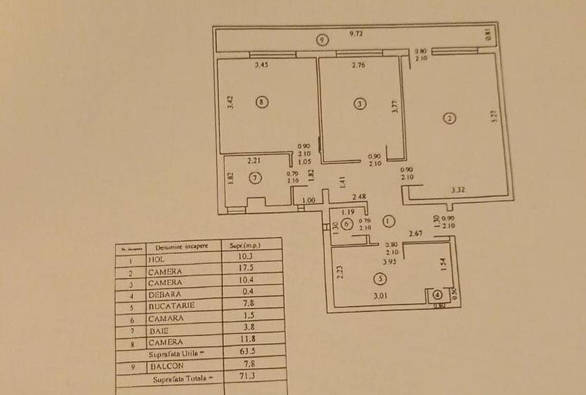 Apartament cu 3 camere decomandat în Drumul Taberei