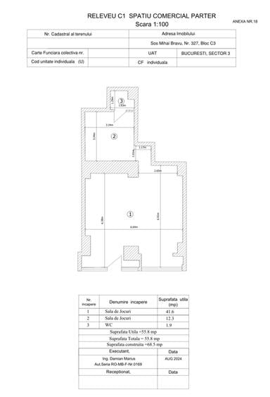 Spațiu comercial, de 55.799999237061 mp, în Mihai Bravu