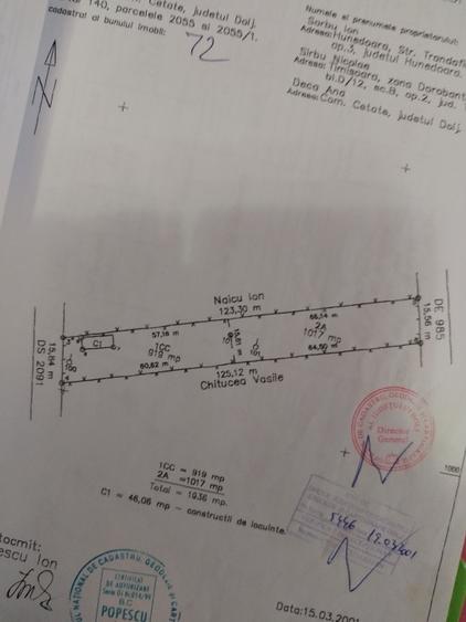 Teren Construcții intravilan de 1936 mp, în Cetate