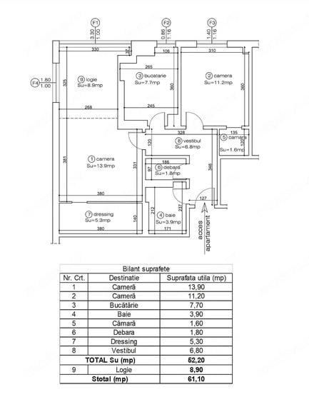 Apartament cu 2 camere decomandat în Gării