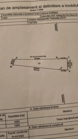 Teren de 1020 mp, în Central
