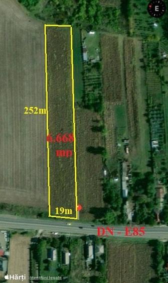 Teren agricol intravilan de 6668 mp, în Bogdan Vodă