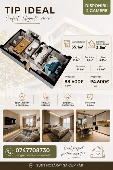 Apartament cu 2 camere decomandat în Păcurari