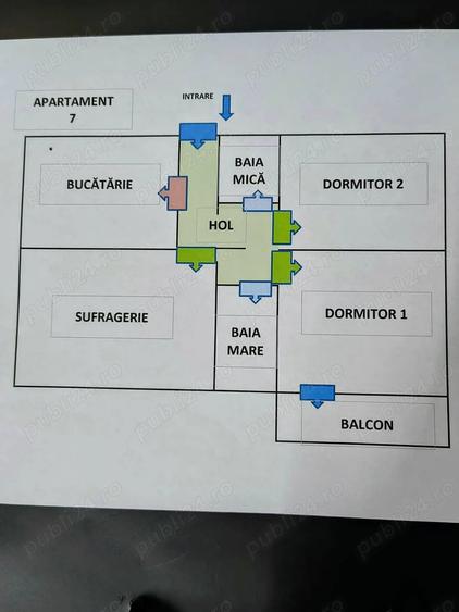 Apartament cu 3 camere decomandat în Steaua