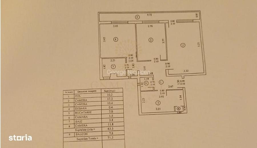 3 Camere Et.9/10 Bloc Reabilitat | Drumul Taberei - Metrou Brancusi