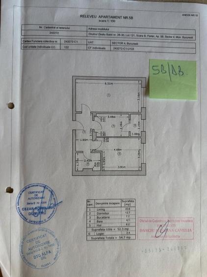 Apartament cu 2 camere decomandat, mobilat în Berceni