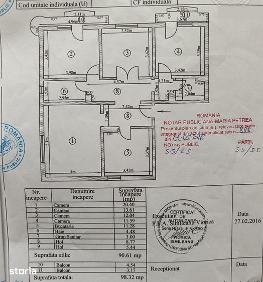 Apartament cu 4 camere decomandat în Micro 17
