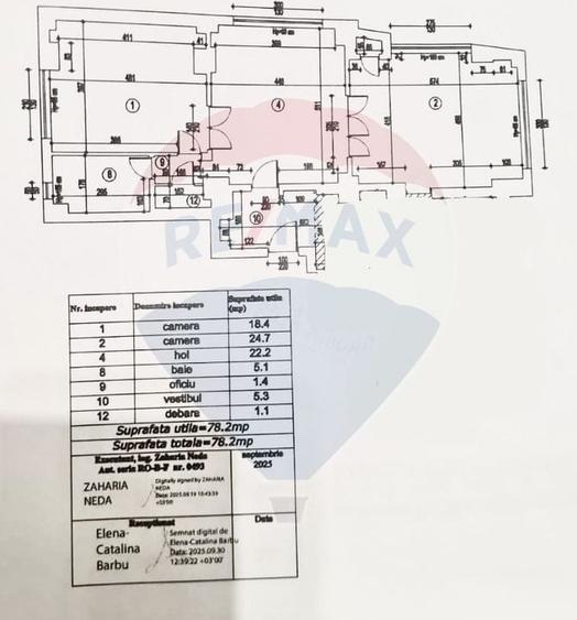 Apartament cu 3 camere semidecomandat în Universitate