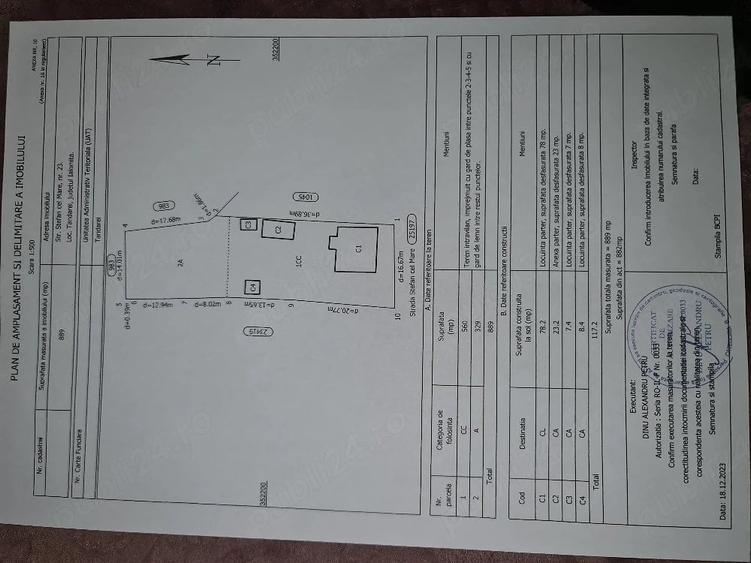 Casă cu Teren 889 Mp în Central