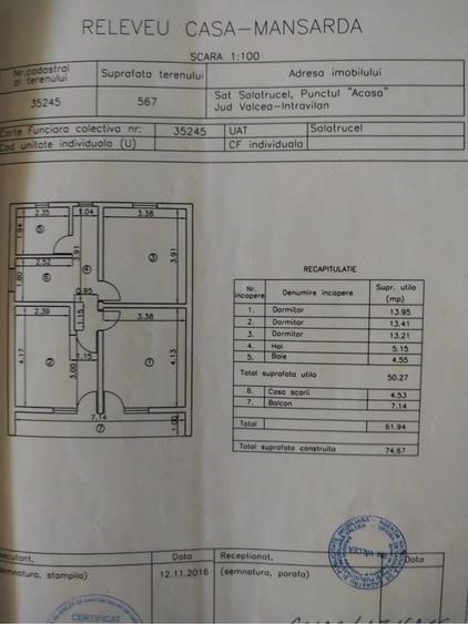 Casă cu Teren 567 Mp în Sălătrucel