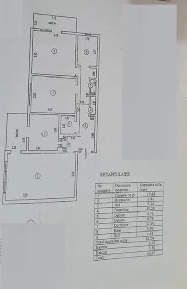 Apartament cu 3 camere decomandat în Dorobanți