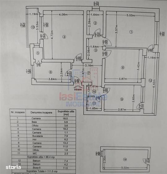 Apartament cu 4 camere decomandat în Copou