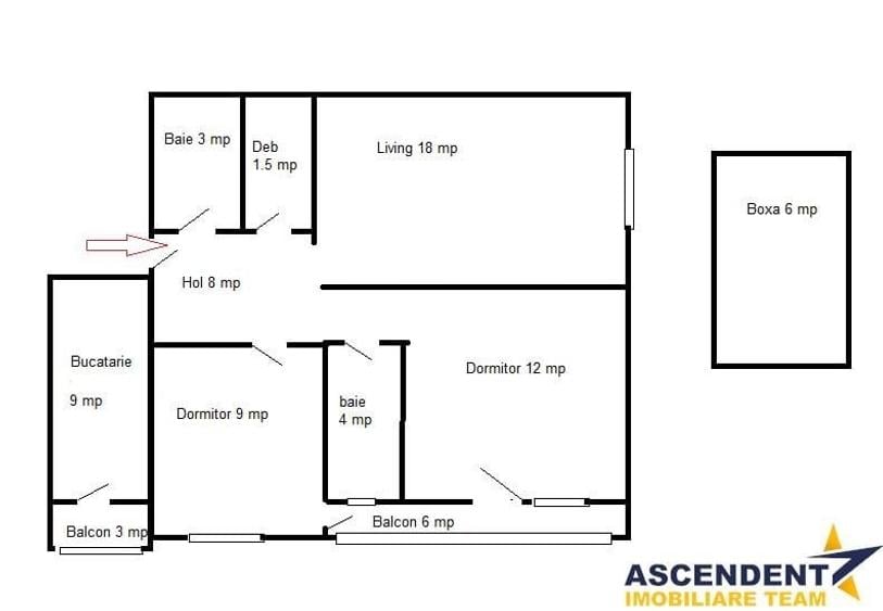 Drumul Poienii .LIvada Postei: 3 camere decomandate,2 balcoane,vedere - 3