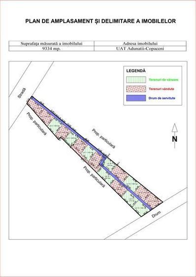 Teren de 400 mp, în Adunații-Copăceni