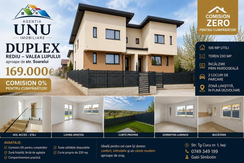 Casă individuală cu 4 camere cu Teren 230 Mp în Valea Lupului