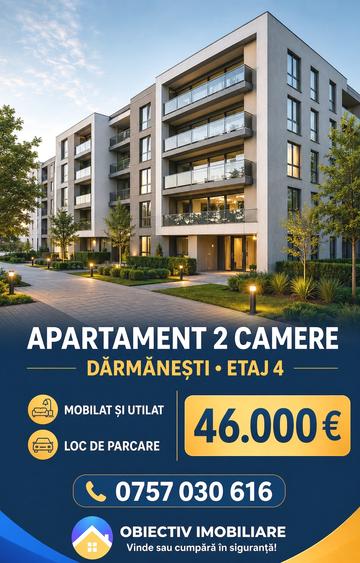Apartament cu 2 camere circular, mobilat în Dărmănești
