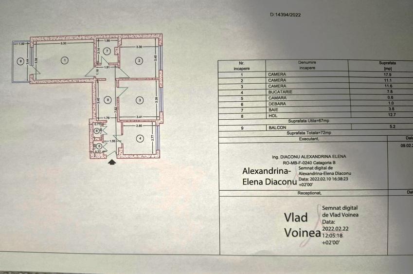 Apartament cu 3 camere decomandat în Nicolae Grigorescu