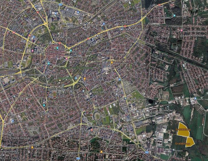 Teren Construcții intravilan de 143500 mp, în Buziașului