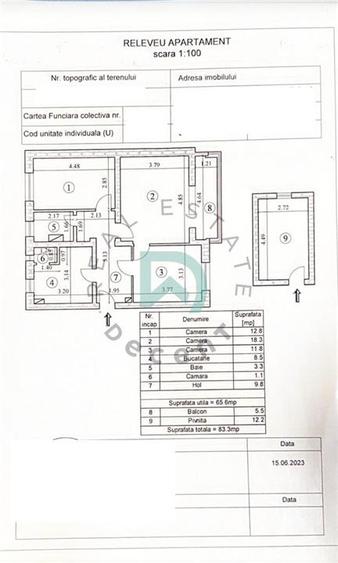 Apartament cu 3 camere decomandat în Astra