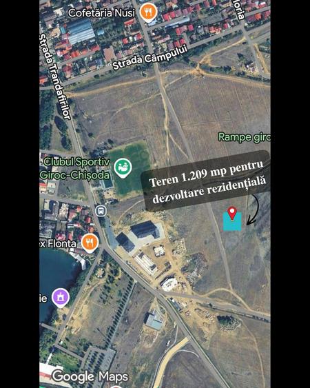 Teren Construcții intravilan de 1209 mp, în Giroc