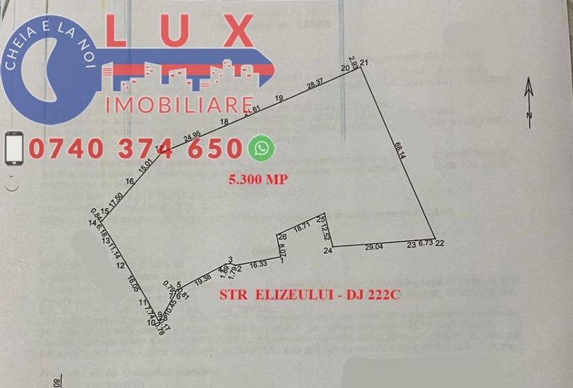 Teren de 5300 mp, în Peco