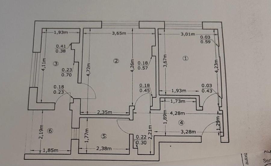 Apartament cu 2 camere semidecomandat în Central