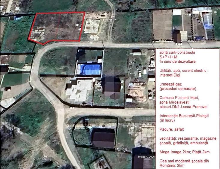 Teren Construcții intravilan de 1027 mp, în Puchenii Mari