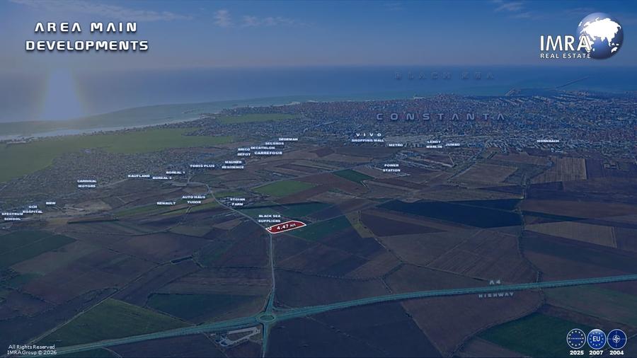 Teren Construcții intravilan de 44700 mp, în Exterior Vest
