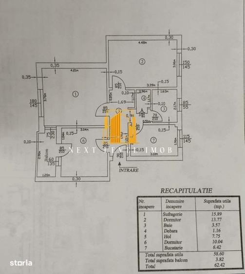 Apartament cu 3 camere decomandat în Ultracentral