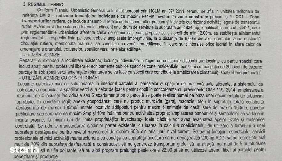 Teren de 1385 mp, în Central