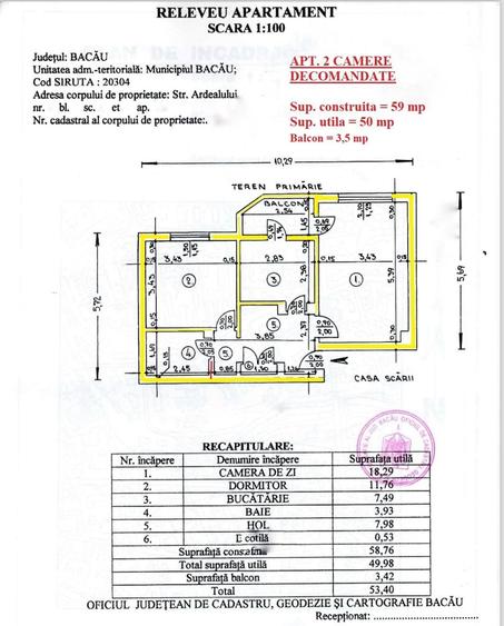 Apartament cu 2 camere decomandat, mobilat în Mioriței