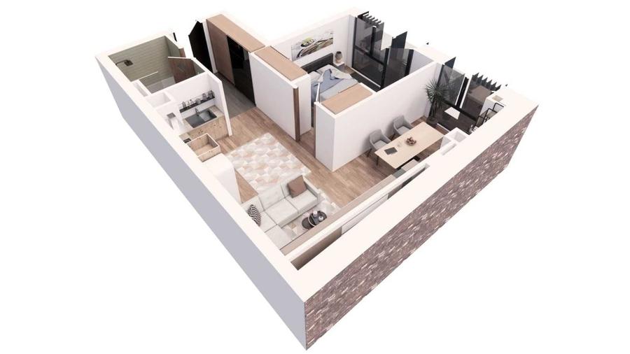 Apartament cu 2 camere în Ultracentral