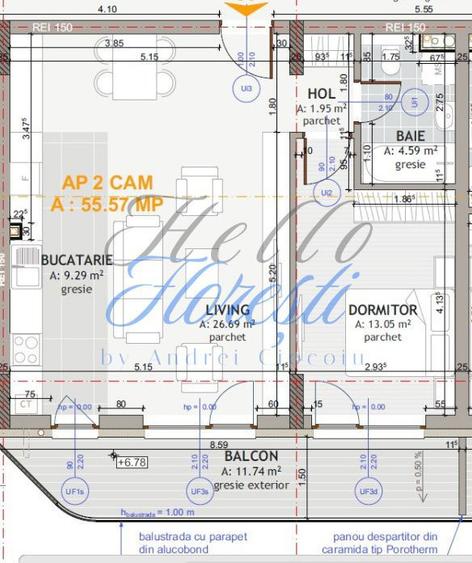 Apartament cu 2 camere semidecomandat în Florești — fotografia 3