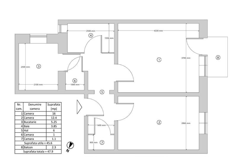 Apartament 2 camere - 8