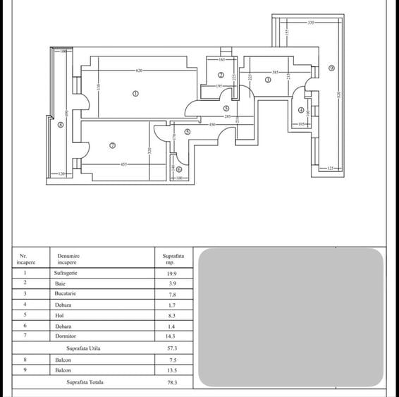Apartament cu 2 camere decomandat în Calea București