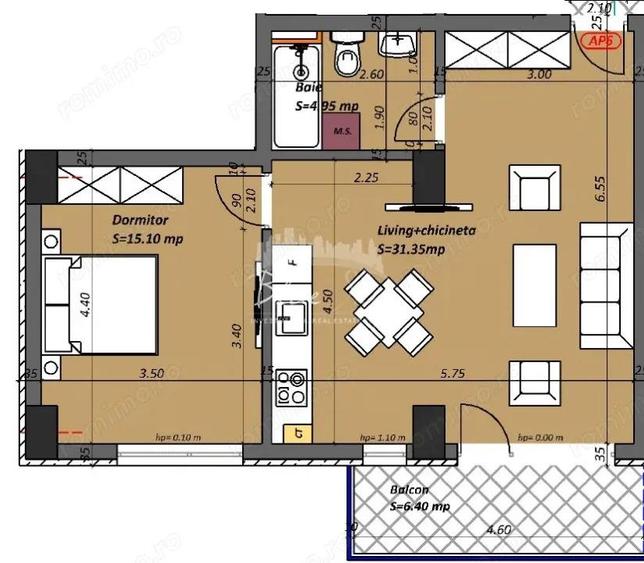 Apartament cu 2 camere în Tomis Plus